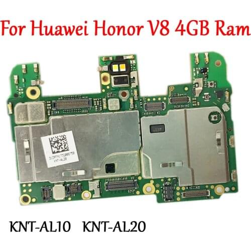 Tested Full Work Original Unlocked Motherboard Logic Circuit Electronic Panel For Huawei Honor V8 KNT-AL10 KNT-AL20 4GB
