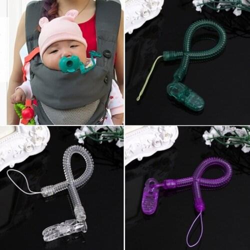 Infant Baby Feeding Dummy Pacifier Clip Extend Length Plasitc Nipples Baby Teething Soother Holder Strap Chain Baby Feeding Part