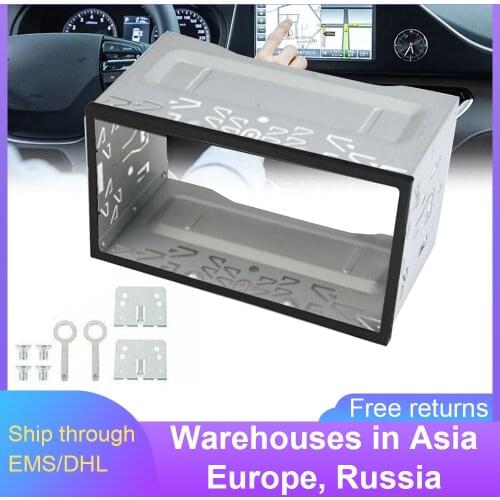 2 DIN Radio Installation Frame Unit Universal Cage Radio Vehicle Case Car DVD Player Framework Mounting Plate Frame For Passat