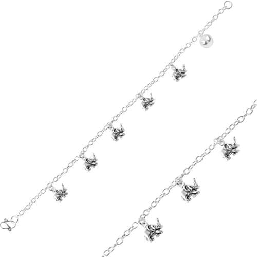 Silverlina Silver Without Stone Elephant Bracelet