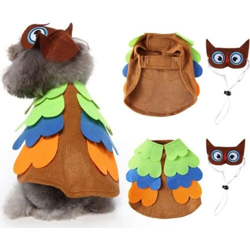 Pet Dog Halloween Cosplay Owl Costumes For Puppy Party Dress Up Accessories
