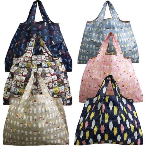 New Strong Eco Folding Shopping Carrier Bag Tote Travel Handbag Reusable Bag Big Size 6 Colors