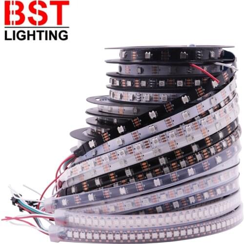 WS2812B Smart Pixel RGB Led Strip Light WS2812 IC 30/60/144 Pixels/Leds/m IP30/IP65/IP67 DC5V Led Lamp Tape DC5V