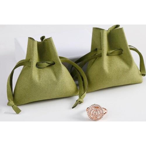 Microfiber Jewelry Packaging for Ring Earrings Necklace Christmas Wedding Presents Gift Pouch Small Chic Velvet Envelope Pouches