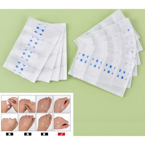 40pcs V Shape Face Labe Lift Face Sticker Thin Stick Artifact Invisible Sticker Lift Chin Medical Tape Makeup Face Lift Tools