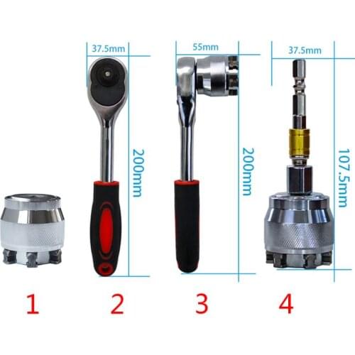 1PC 3/8 inch Drive 10-19 mm Adjustable Hex universal Socket Torque Ratchet Socket Adapter Wrench Head Spanner Sleeve Repair Tool