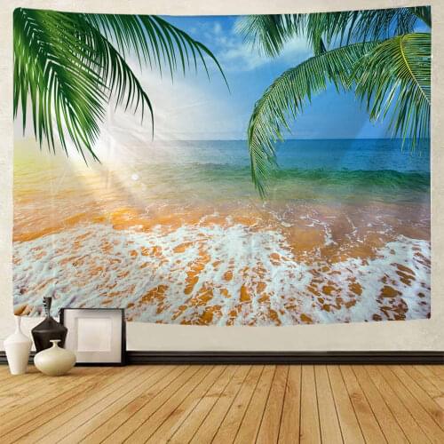3D Printed The Scenic Of The Beach Tapestry Sandy Beach Picnic Towel