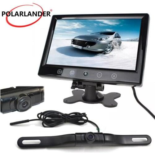 9 inch TFT Screen Car Monitor With Parking Monitor LED Long Lightless Hidden Wireless GPS Night Vision Rear Camera