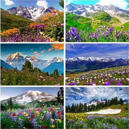 EverShine Diamond Painting Natural Cross Stitch Kits Landscape Wall Art Diamond Embroidery Full Square Mountain Mosaic Kits