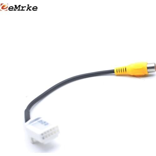 EEMRKE Car Reversing Camera Adapter Connector Wire for Geely EC7/EC8/EV300 2014 to 2018 Original Screen Video Input RCA Cable