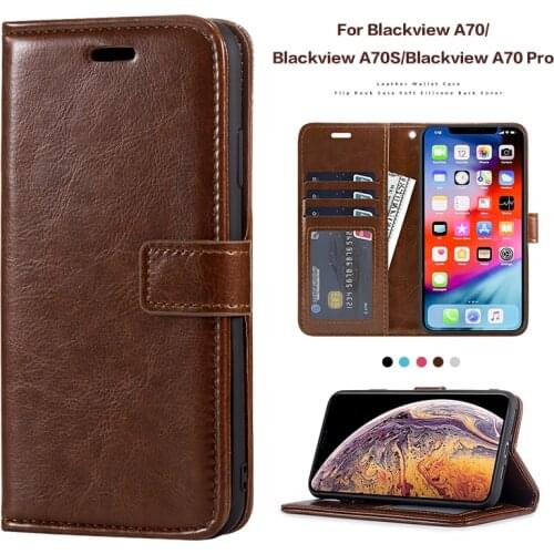 PU Leather Flip Case For Blackview A70 Card Holder Silicone Photo Frame Case Wallet Cover For Blackview A70 Business Case
