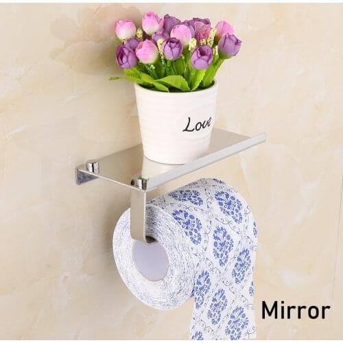 Smile Monkey stainless steel toilet paper holder with shelf kitchen wc paper towel holder bathroom hardware accessories