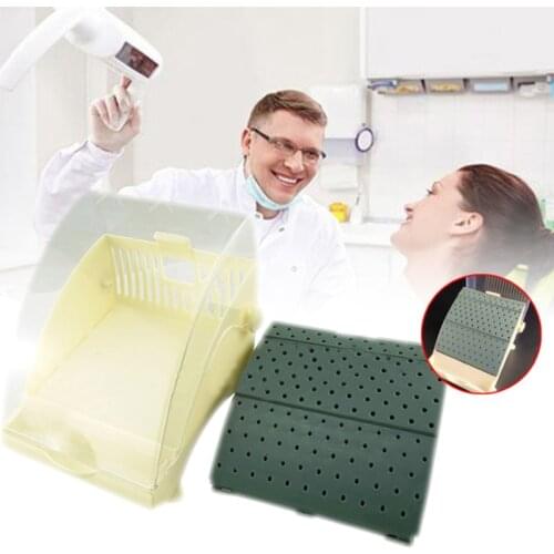 142 Holes Tooth Bur Block Holder Autoclave Sterilizer Case Disinfection Box New Holds /Holder Station+Pull Out Drawer tool
