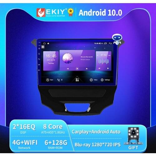 EKIY 6+128G 8 CORE Autoradio Android 10 For Chevrolet Tracker 3 2013 - 2020 Car Radio Multimedia IPS QlED Navigation GPS BT DVD