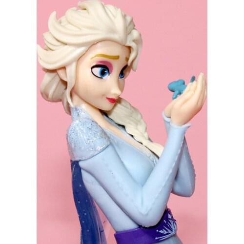 Disney Frozen Elsa princess aisha 21cm PVC Figure Action Collectible Model cake Decorations Doll Toys For Children birthday gift