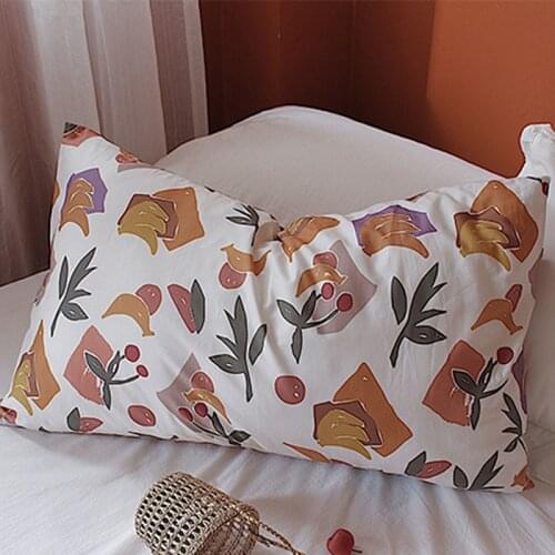 Fruit Pillow Case Cotton Floret Pillowcase Korean Style Plant Animal Sleeping Pillow Cover Decorative Hotel Home Dorm 47x74cm