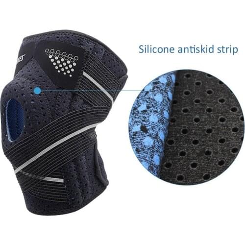 Aolikes 1PCS Compression Knee Support Sleeve Protector Elastic Kneepad Brace Springs gym Sports basketball Volleyball Running