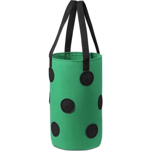 Planting Container Artificial Flower Strawberry Bag 13-hole Non-woven Hanging Garden Pot Cloth Wedding Upside Down Planter