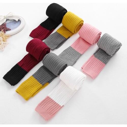 2020 Girls Leggings Cotton Kids Leggings High Elastic Pitching Color Leggings Baby Skinny Pants Age 1to8years Children Leggings