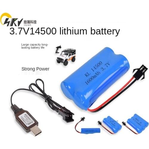3.7V lithium battery 14500 large capacity battery pack suitable for remote control car excavator rechargeable battery