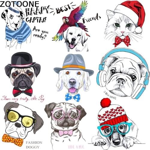 Cartoon cute puppy hot stamp transfer pattern DIY garment accessories hot stamp patch offset stamp processing offset printing D