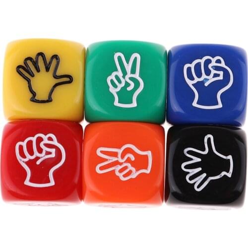 Rock Paper Scissors Dice Board Game Counting Cubes Dice Set for Kids Game Lovers