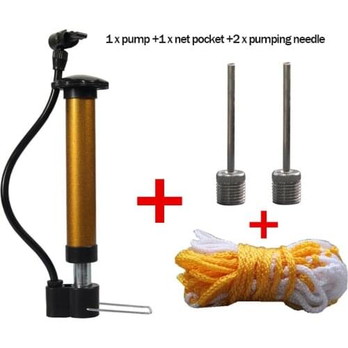 Basketball Accessories Set Portable Ball Pump Air Inflating Gas Needle Basketball Net Pocket Outdoor Bag for Football/Volleyball