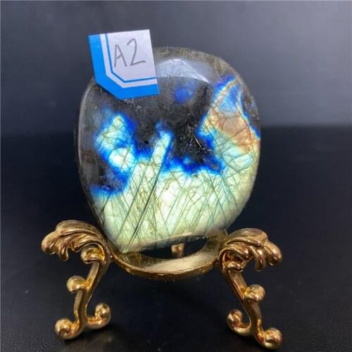 Natural Quartz Crystal Blue Light Labradorite Mineral Specimen Energy Stone Healing