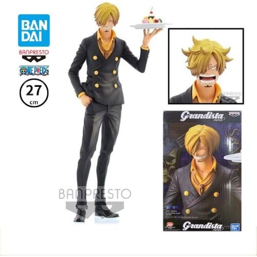 27Cm Bandai One Piece Vinsmoke Sanji Garage Kit Pvc Assembly Model Western Animiation Action Figure Kids Toys