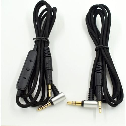 Replacement Audio Cable Braided Wire-controlled Call Headphone Cable for Audio-Technica ATH-M50X M40X Headphones 7.5