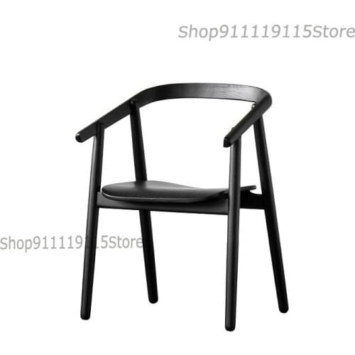 Imported Modern Simple Design Solid Wood Oak Ring Chair Dining Chair Desk Chair