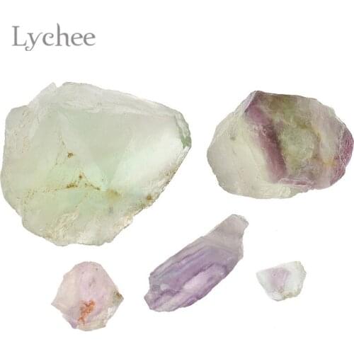 Lychee Life Pink Purple Crystal Gravel Mixed Color Crystal Stone Home Crafts Decoration