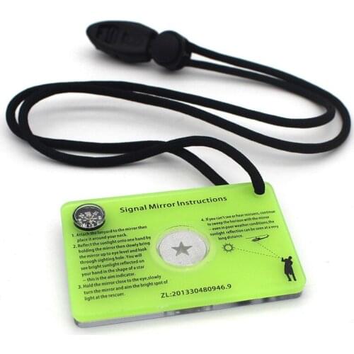 Outdoor Multifunctional Signal Mirror Outdoor Survival Survivor Mirror Mountaineering With Compass Emergency Tool Accessories
