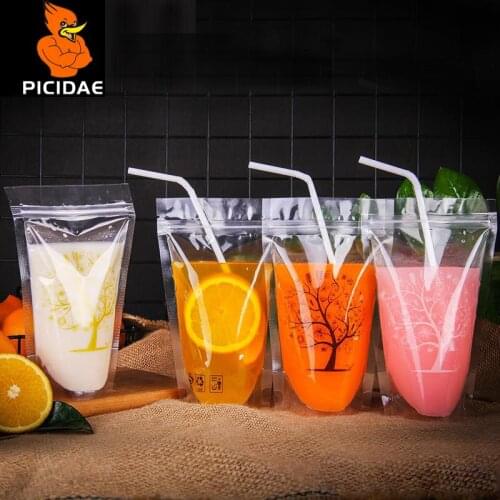 Liquid Drinks Packaging Heat Seal Bags Zip Lock Plastic Ziplock Self Reclosable Zipper Resealable Coffee Package Stand Up Pouch