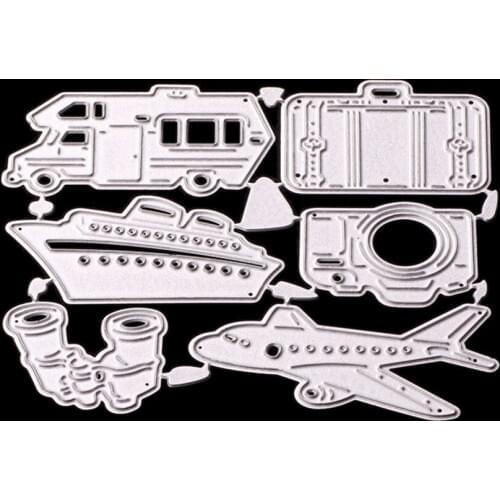 1 Set Travel Accessories Shape DIY Cutting Dies For Scrapbooking Album Craft