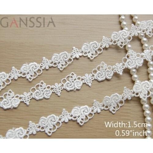 1yard Width:1.5cm Heart-shaped Rose Water soluble Lace Embroidered Trim Lace Good Quality Lace for DIY(ss-309)