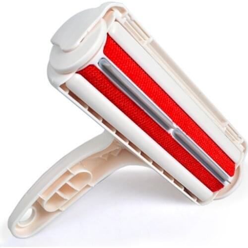 2-Way Pet Hair Remover Roller Removing Dog Cat Hair from Furniture self-cleaning Lint Pet Hair Remover One Hand Operate