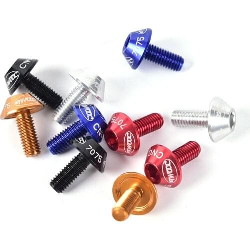 2pcs/lot M5*10mm Stainless Steel Screw Bicycle Water Bottle Holder Mount Bolts Hex-headed to Install Bike Bottle Cage Rack