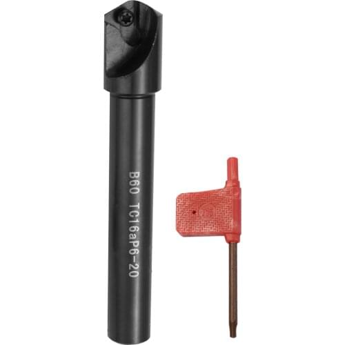 B60 TC16aP6-20 60° Shank Indexable Lathe Turning Tool Holder with T15 Wrench for CNC Lathe Milling