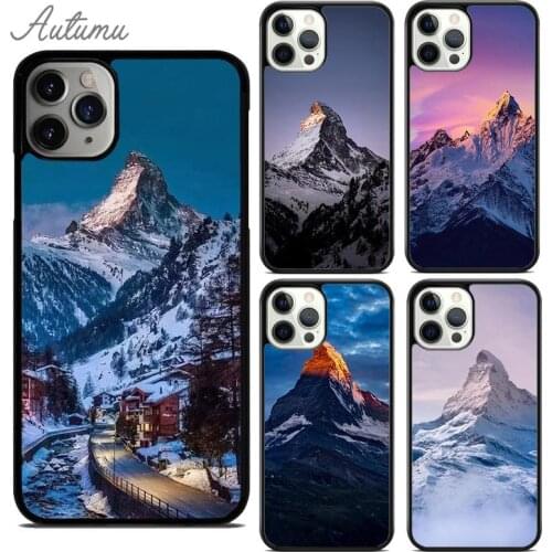 Zermatt Matterhorn Swiss Mountain Phone Case for iPhone 11 12 Pro Max mini X XR XS SE 2020 5 6S 7 8 Plus Galaxy S8 S9 S10 Cover
