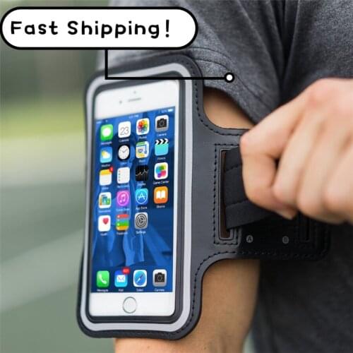 5 - 7inch Gym Running Phone Holder Armband Case Phone Bag Sports Arm Band Cases for iPhone 12 Pro Max 11 x xr xs 6 7 8 plus