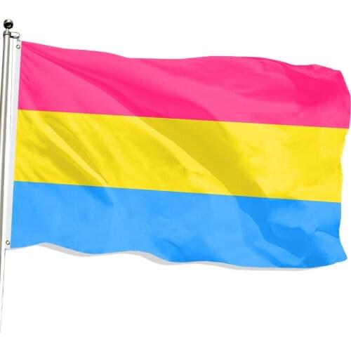 3x5 Foot Pansexual Pride Flag - Vivid Color and UV Fade Resistant -Omnisexual LGBT Flags Polyester with Brass Grommets 3 X 5