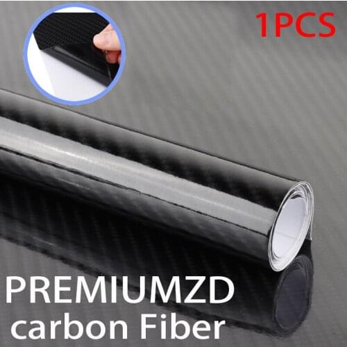 Gloss Black 7D Carbon Fiber Vinyl Wrap Film Sticker Car Wrapping Foil Console Computer Laptop Phone Cover Motorcycle Sticker