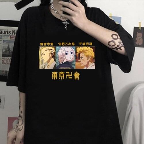 Hot Anime Tokyo Revengers Men Women Short Sleeve Draken/Ryuguuji Ken Hanagaki Takemichi Sano Manjiro/mikey Friend Casual T-shirt