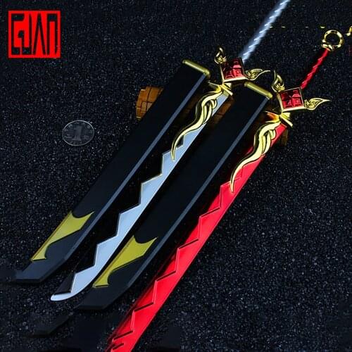 King Glory Weapon Miyamoto Musashi Wanxiang Chuxin Sheathed Weapon Model Childrens Uncut 30cm Metal Die-casting Mini Toy