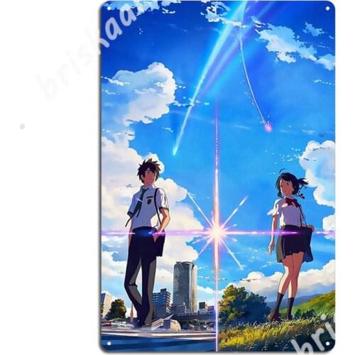 Kimi No Na Wa//Your Name Anime 36 Metal Signs Classic Cinema Garage Plates Club Bar Tin sign Posters