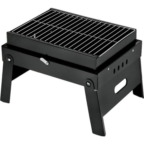 Outdoor Ultra-light Safety Folding Charcoal Grill Stainless Steel Portable Barbecue Tool For Camping Picnic Hiking BBQ