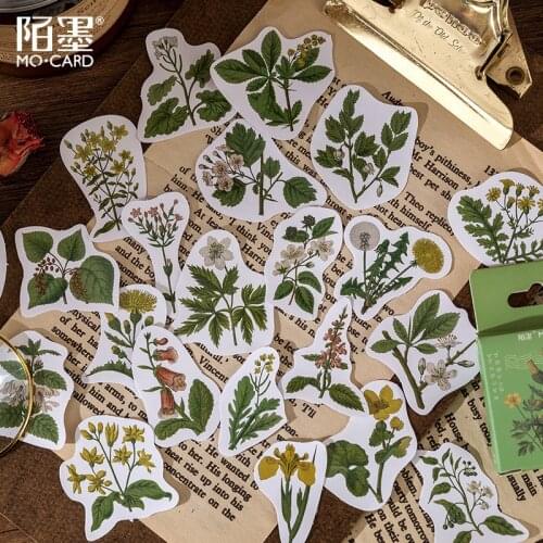 46pcs Aesthetic Flowers Journal Stickers Diary Stickers For Notebooks Scrapbooking Accessories Kawaii Stationery School Supplies