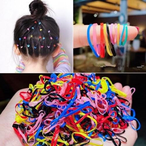 4000pcs Disposable elastic children does not hurt hair rope with high quality baby hair small hair head-dress