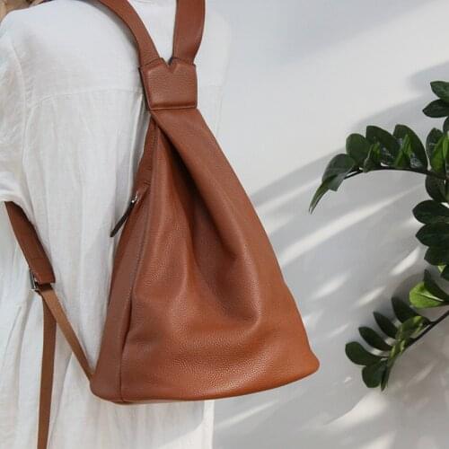 Anti-theft Soft Genuine Leather Backpack Women Shoulder Bag Female High Quality Large Capacity Travel Backpacks Vintage knapsack